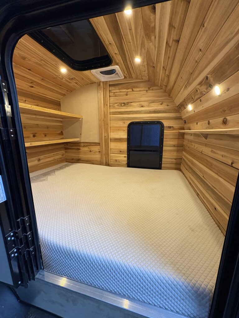 Teardrop trailer build interior