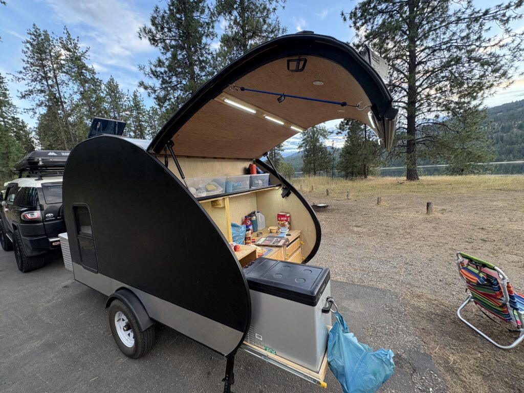 Teardrop trailer build DIY kitchen